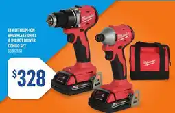 Canac 18 V LITHIUM-ION BRUSHLESS DRILL & IMPACT DRIVER COMBO SET offer