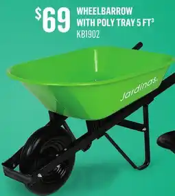 Canac Wheelbarrow with Poly Tray 5 ft³ offer