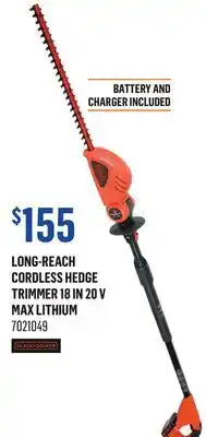 Canac Long-Reach Cordless Hedge Trimmer 18 in 20 V Max lithium offer