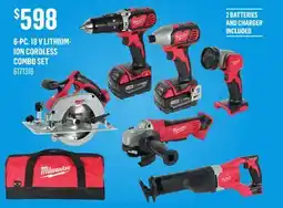 Canac 6-Pc. 18 V Lithium-Ion Cordless Combo Set offer
