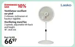 Home Hardware Oscillating stand fan offer