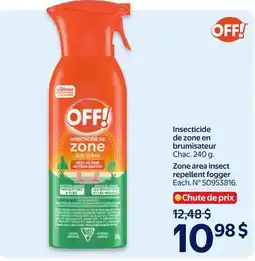 Walmart Zone area insect repellent fogger offer