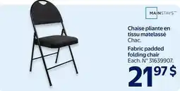 Walmart Fabric padded folding chair offer