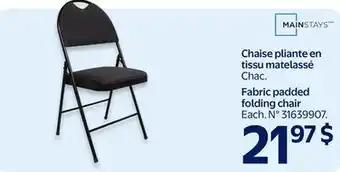 Walmart Fabric padded folding chair offer