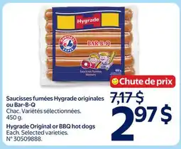 Walmart Hygrade Original or BBQ hot dogs offer