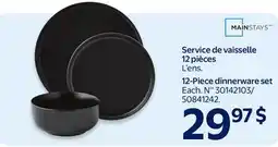 Walmart 12-Piece dinnerware set offer