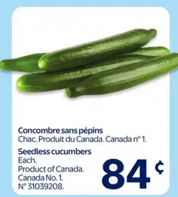 Walmart Seedless Cucumber offer