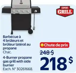 Walmart Expert Grill 4-Burner propane gas grill with side burner offer