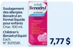 Walmart Children's Benadryl liquid offer