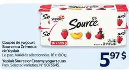 Walmart Yoplait Source or Creamy Yogurt cups offer