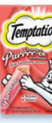 Walmart Temptations cat treats 180g or lickable singles 40g or 48g offer