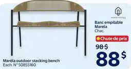 Walmart Maréla Outdoor stacking bench offer
