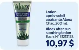 Walmart Aloex after sun soothing lotion offer