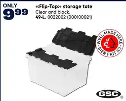 RONA GSC Flip-Top storage tote offer