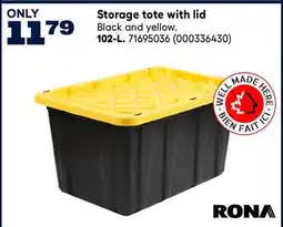 RONA RONA Storage tote with lid, 102-L offer