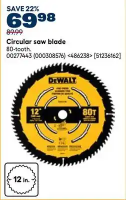 RONA DEWALT Circular saw blade offer