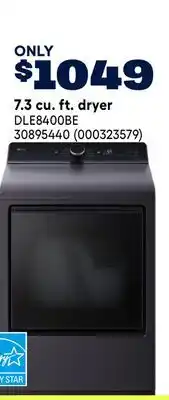 RONA LG 7.3 cu. ft. dryer offer