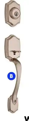 RONA Weiser Satin nickel elements entry handlesets offer