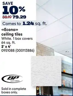 RONA Econo ceiling tiles, 2' x 4' offer