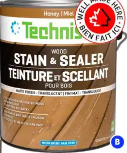RONA 3,78-L cans of TECHNISEAL wood stain and sealer, Honey offer