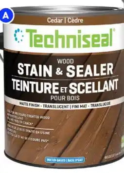 RONA Cedar 3,78—L cans of TECHNISEAL wood stain and sealer offer
