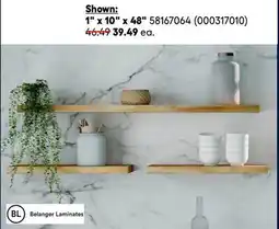 RONA Envivo 1 x 10 x 48 decorative shelves offer