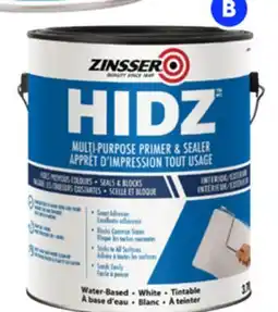 RONA Zinsser Hidz, 3.78-L primer offer