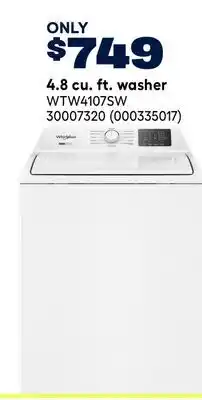 RONA Whirlpool 4.8 cu. ft. washer offer