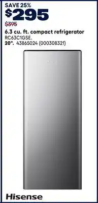 RONA Hisense 6.3 cu. ft. compact refrigerator 20 offer