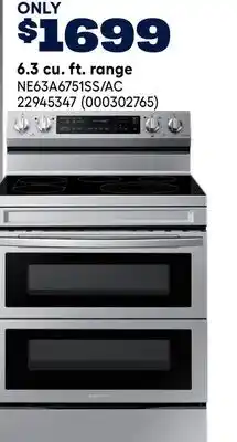 RONA SAMSUNG 6.3 cu. ft. range offer
