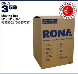 RONA Moving box 18 x 18 x 24 offer