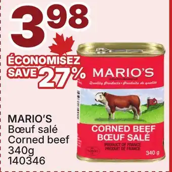 Rossy MARIO'S Corned beef offer
