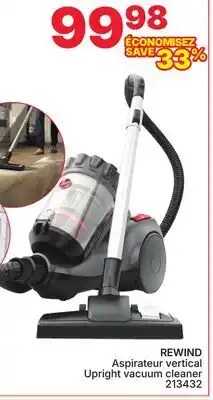 Rossy Hoover REWIND Upright vacuum cleaner offer