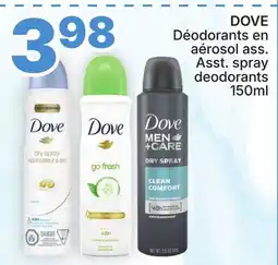 Rossy DOVE Asst. spray deodorants offer