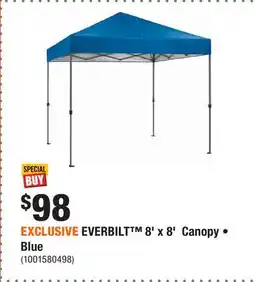 Home Depot EXCLUSIVE EVERBILT 8' x 8' Canopy • Blue offer