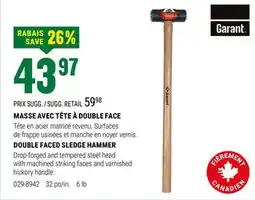 BMR MASSE AVEC TÊTE À DOUBLE FACE offer
