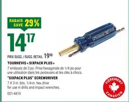 BMR TOURNEVIS SIXPACK PLUS offer
