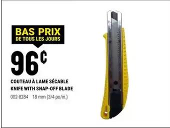 BMR COUTEAU À LAME SÉCABLE offer