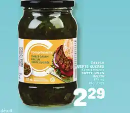 Marché Bonichoix COMPLIMENTS SWEET GREEN RELISH offer