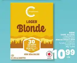 Marché Bonichoix COMPLIMENTS LAGER BLONDE NON-ALCOHOLIC BEER offer