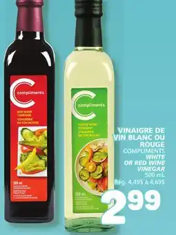 Marché Bonichoix COMPLIMENTS WHITE OR RED WINE VINEGAR offer