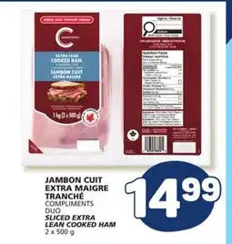 Marché Bonichoix COMPLIMENTS DUO SLICED EXTRA LEAN COOKED HAM offer