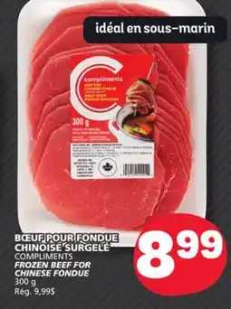 Marché Bonichoix COMPLIMENTS FROZEN BEEF FOR CHINESE FONDUE offer