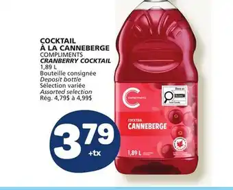 Marché Bonichoix COMPLIMENTS CRANBERRY COCKTAIL offer