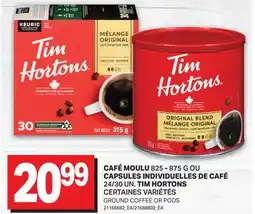 L'Intermarché CAFÉ MOULU 825 - 875 G OU CAPSULES INDIVIDUELLES DE CAFÉ 24/30 UN. | GROUND COFFEE OR PODS offer