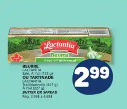 Marché Bonichoix LACTANTIA Salé, À l'ail (125 g) OR Traditionnelle (427 g), À l'ail (227 g) BUTTER OR SPREAD offer