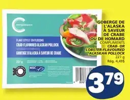 Marché Bonichoix COMPLIMENTS CRAB- OR LOBSTER-FLAVOURED ALASKAN POLLOCK offer