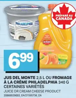 L'Intermarché JUS 2,5 L OU FROMAGE À LA CRÈME 340 G offer