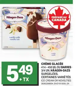 L'Intermarché CRÈME GLACÉE 414 - 450 ML OU BARRES 3/4 UN. | ICE CREAM OR NOVELTIES offer