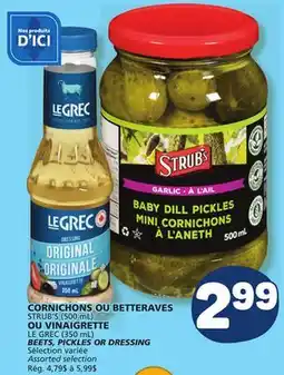 Marché Bonichoix STRUB'S , LE GREC BEETS, PICKLES OR DRESSING offer